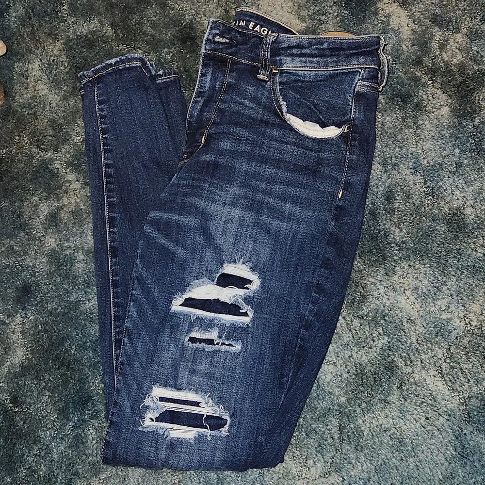 American Eagle Distressed Jeggings - Picture 1 of 8